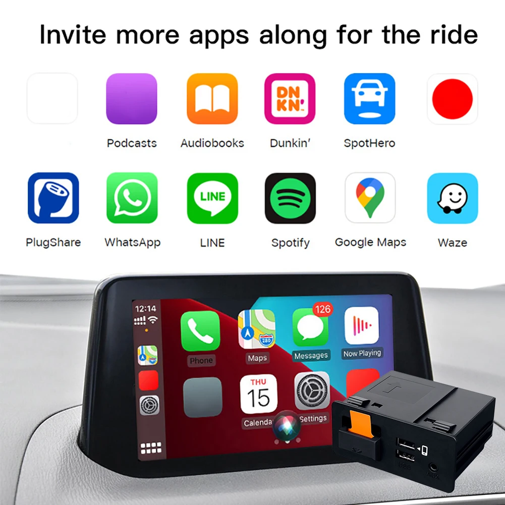 

Wired CarPlay Android Auto USB Hub Adapter TK78-66-9U0C Retrofit Kit Plug and Play for Mazda 2 3 6 CX3 CX5 CX8 CX9 MX5