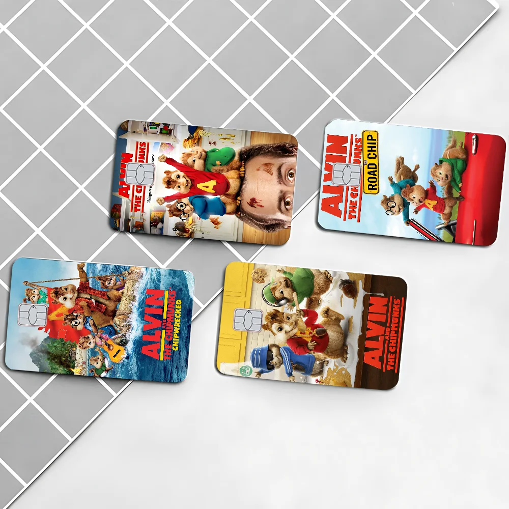 A-Alvin And The C-Chipmunks بطاقات الائتمان البنكية المختلفة ملصقات تمرير الحافلة الديكور ملصقات مقاومة للماء جمع اللعب الهدايا