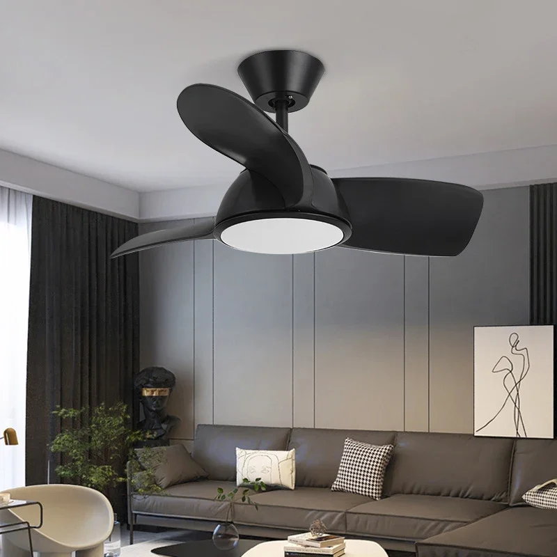 TYLA Nordic LED Fan Light Modern Minimalism Restaurant Living Room Study Ceiling Fan Light Remote Electric Fan Light