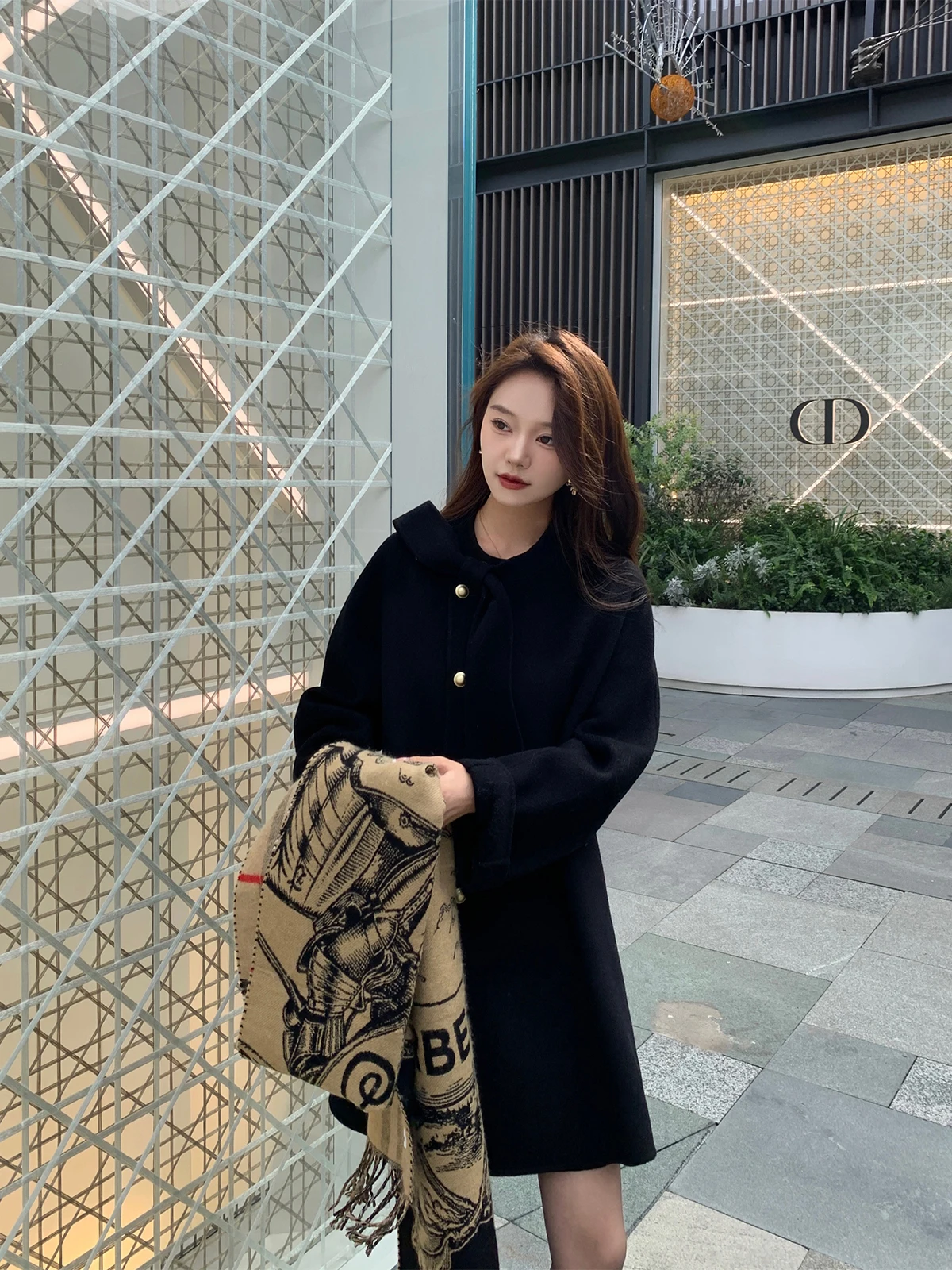

High-End Pure Wool Double-Faced Woolen Coat for Women Ele Slimming High-Rising Woolen Outerwear Autumn Season Ladies Premium