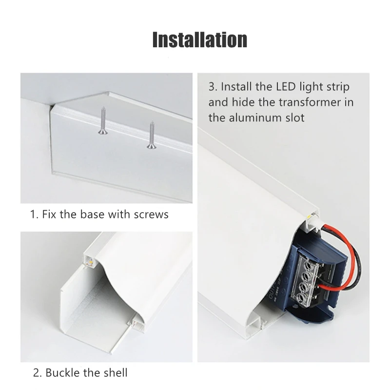 Free Ceiling Top Corner Line Lamp LED Aluminum Profile Surface Mounted Linear Light Channel Ceiling Luminous Plaster Line Decor