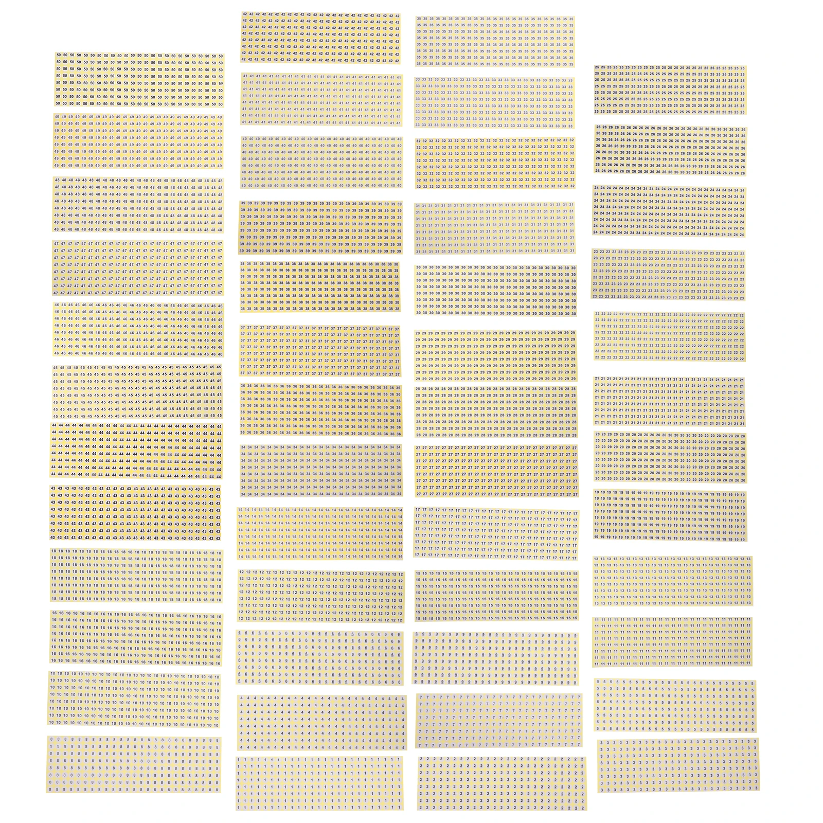 

50 Sheets Round Number Number Label Stickers Classification Adhesive Labels For Office Classroom Home Inventory Marking