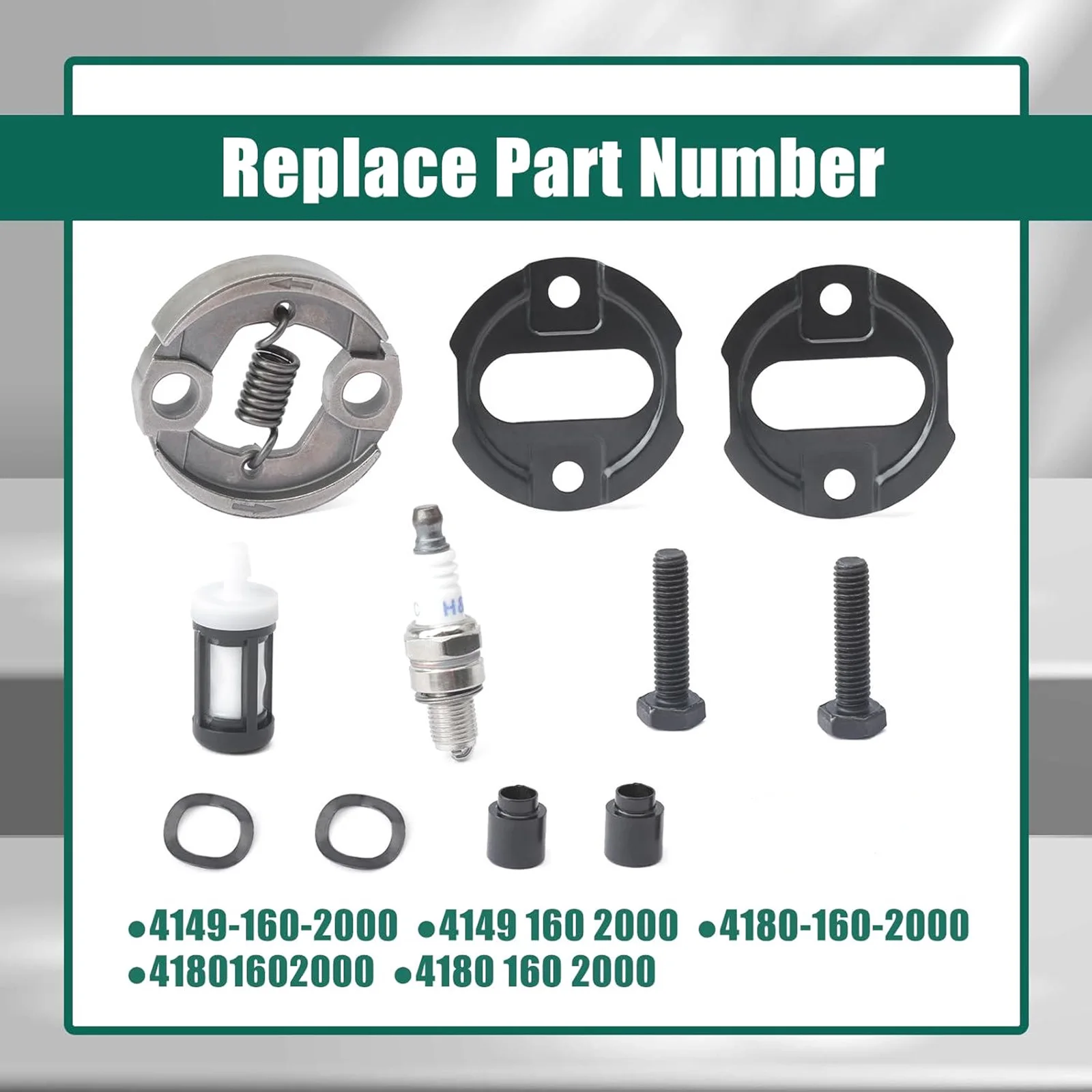4149-160-2000 Clutch Assembly Kit for Stihl HL91K HL94 KM131 FS91 with Spring Spark Plug & Gaskets Efficient Power Transfer