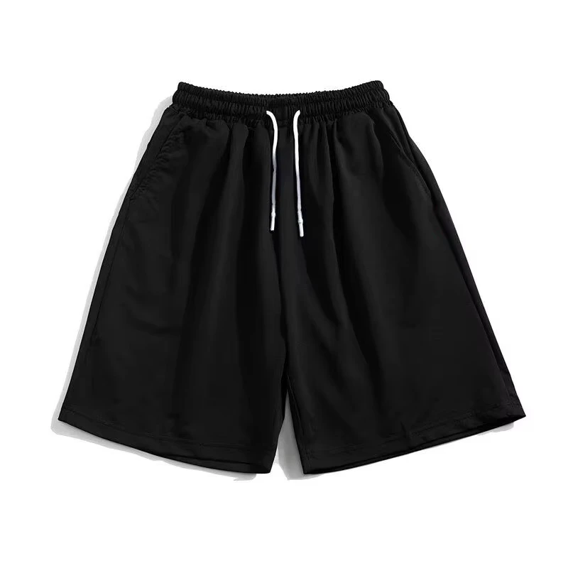 صيف جديد Y2K بلون القطن فضفاض الرجال السراويل الرياضية السراويل الشارع ارتداء بسيط الرباط السراويل المستقيمة للرجال #4