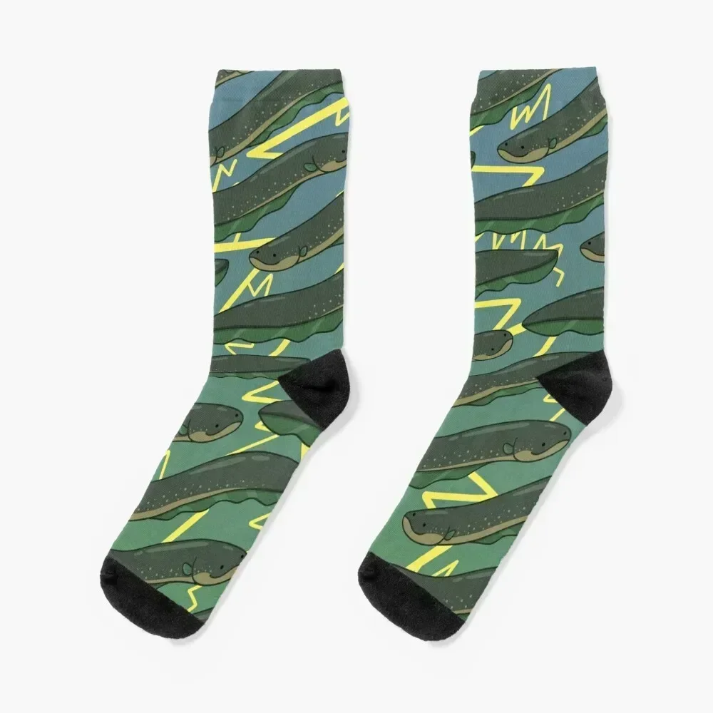 

Electric Eel Pattern Socks Stockings man christmass gift short professional running Socks For Man Women's