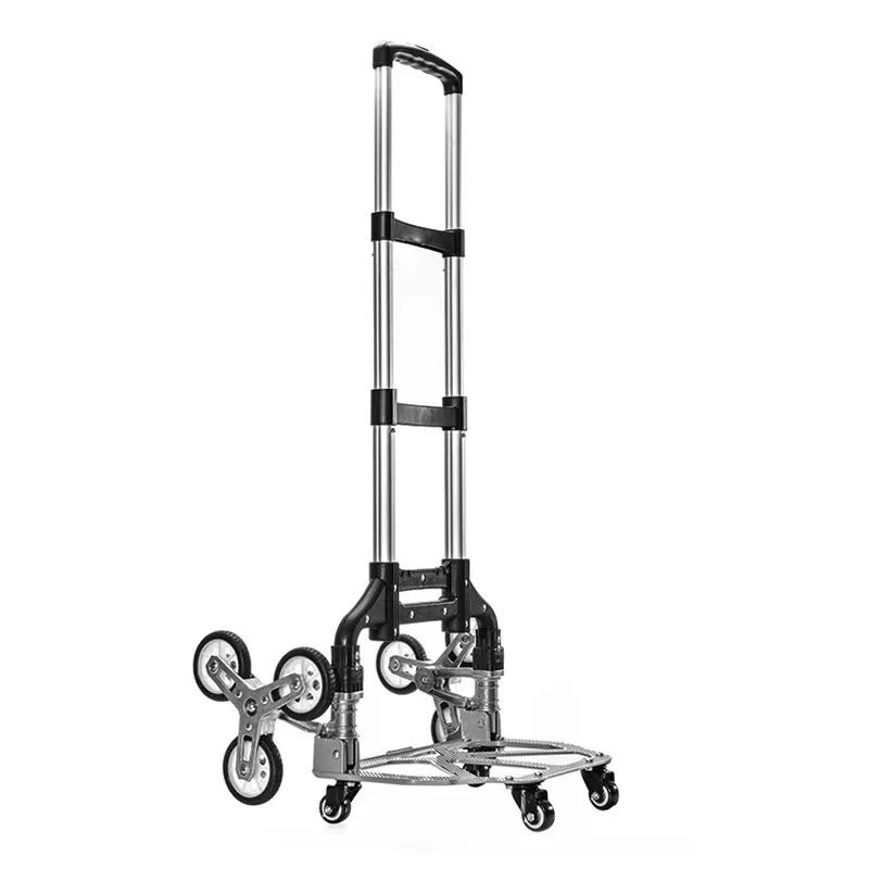 Folding Handcart Travel Cart Stair Climbing Cargo Cart for Sports & Entertainment Carrying Goods
