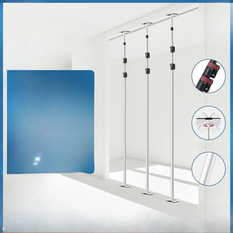 Transverse locking support rod is used for decoration painting partition, light weight-bearing aluminum telescopic support rod