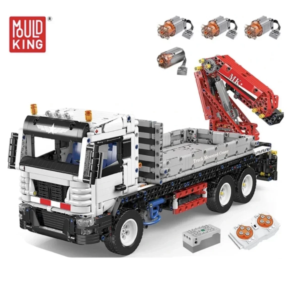 Mould King 17063 Technical Car Building Block Remote Control Truck Mounted-Crane Model Assembly Brick Toys Kids Christmas Gift