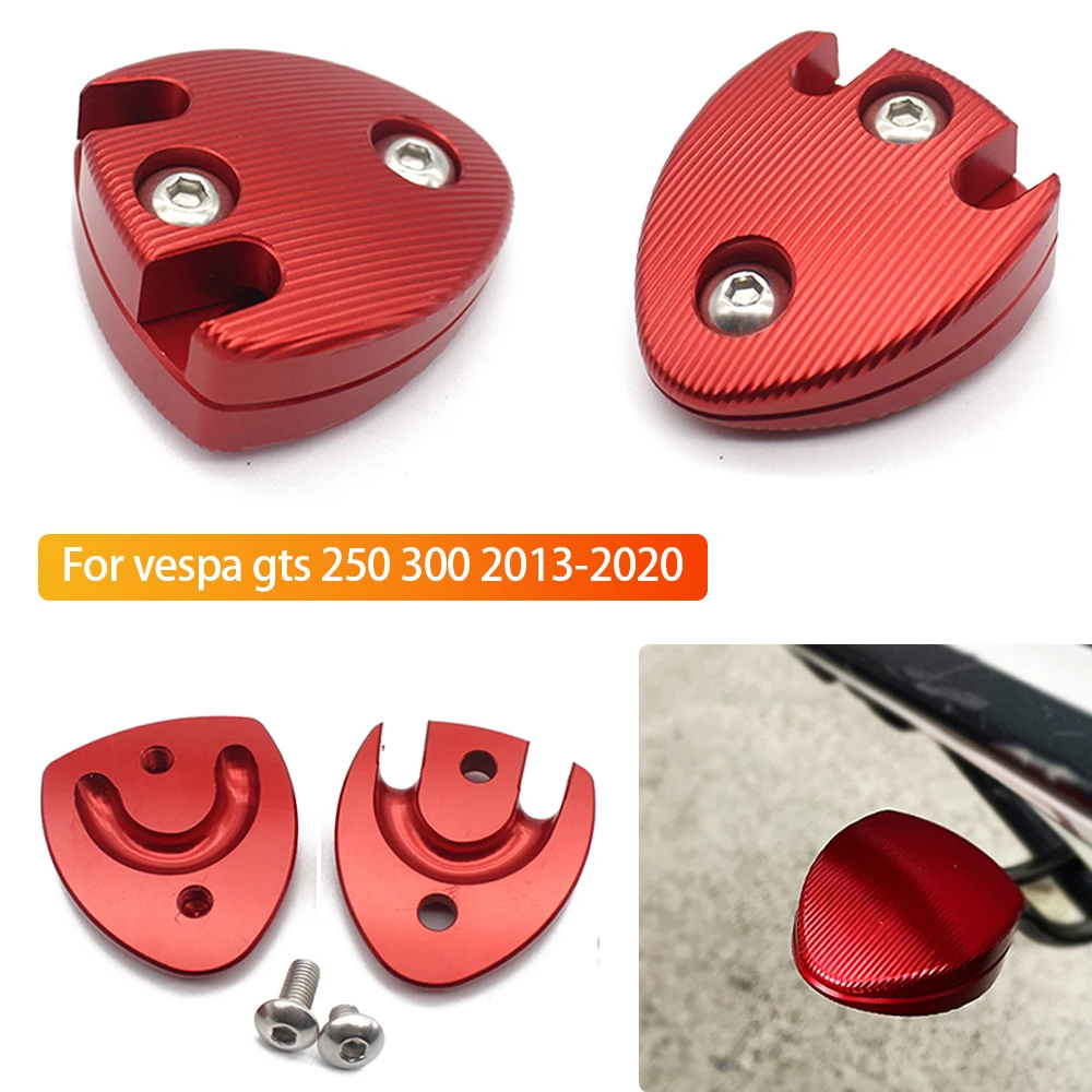 

Motorcycle Accessories Kickstand Enlarge Plate Pad Side Foot Stand For Vespa GTS300 GTS GTV 250 300 Sprint Primavera