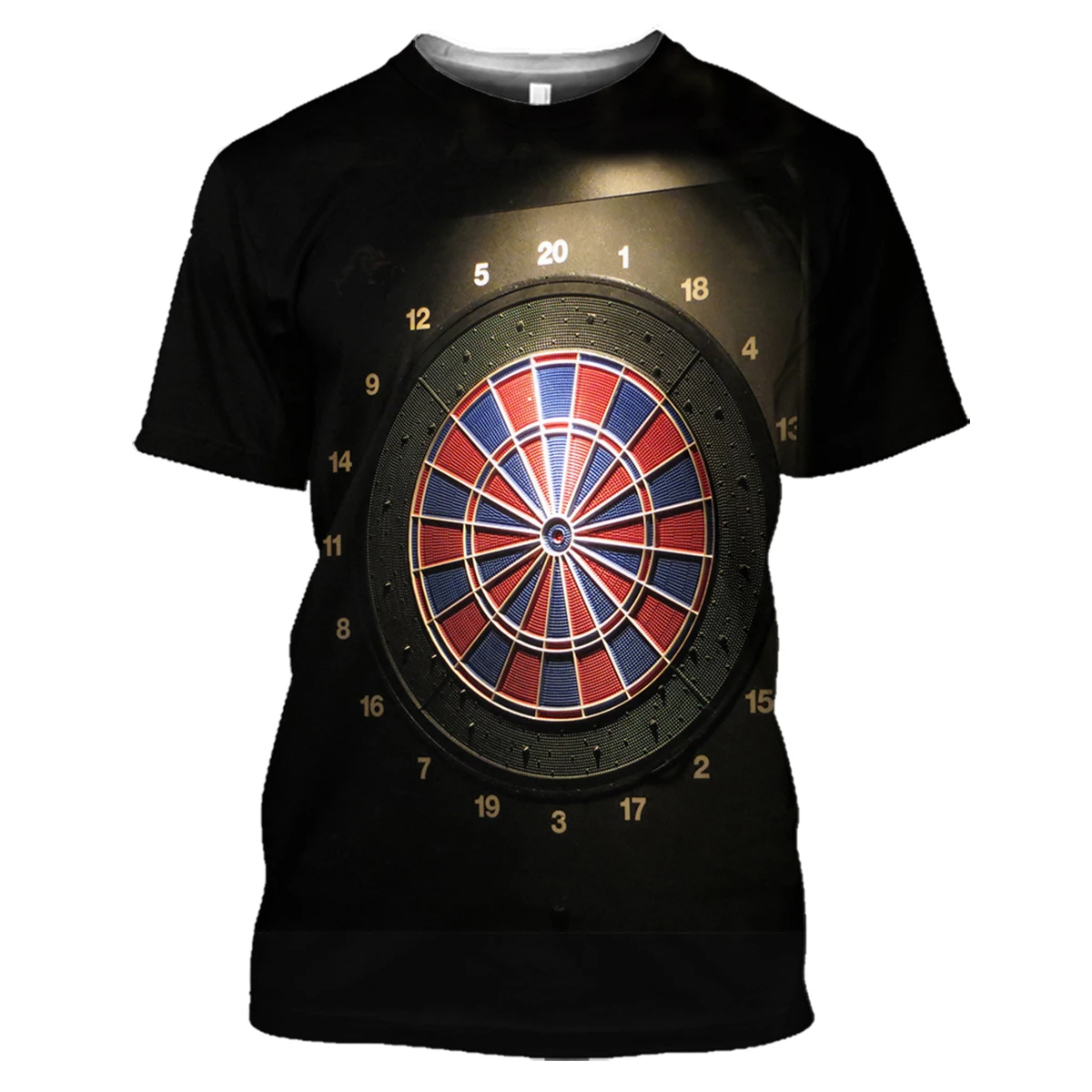 Mens dart board3Dprinting summer mens and womens round neckT-shirt casual short sleeved street wear oversized topunisex clothing