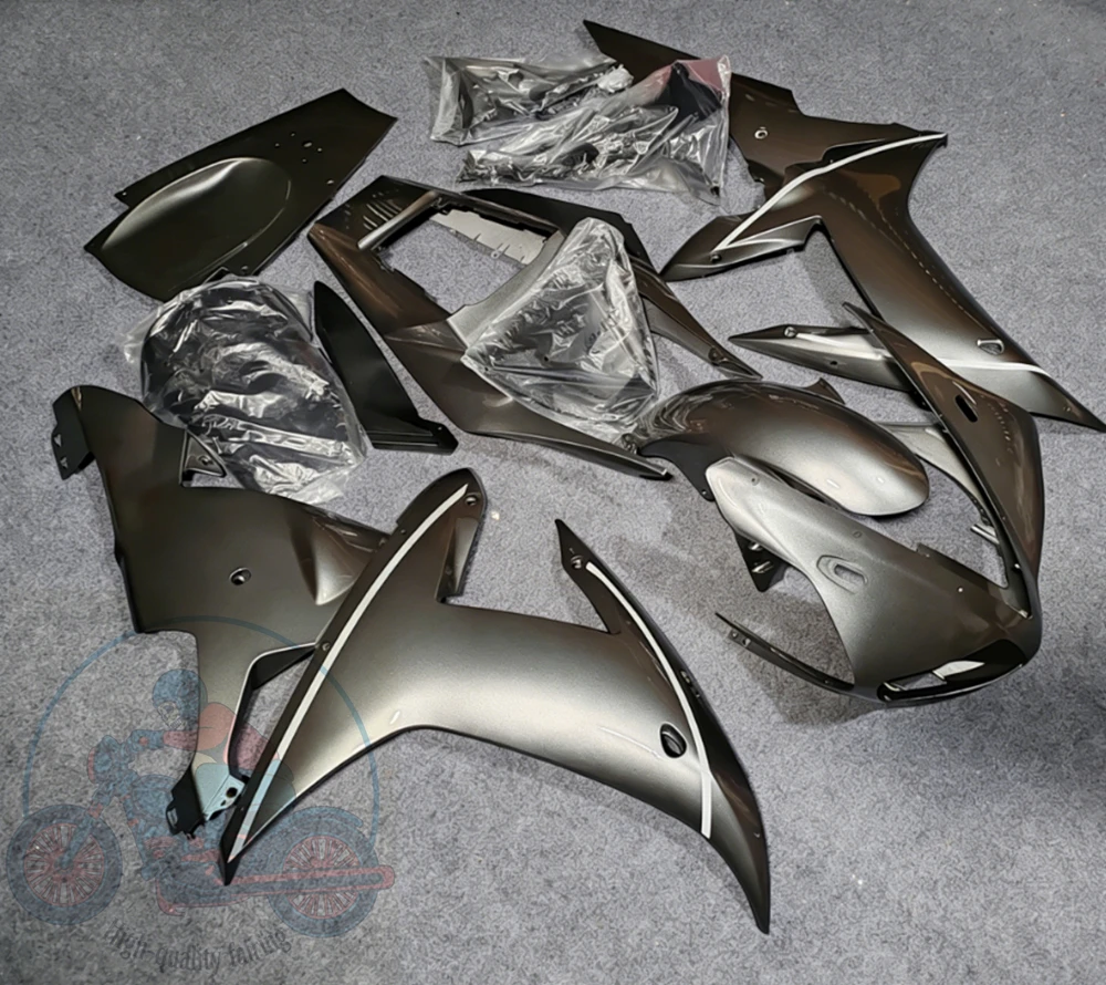 High quality New ABS Full Fairings Kit Fit for YAMAHA R1 2002 2003 02 03 Bodywork Set Custom Matte Grey