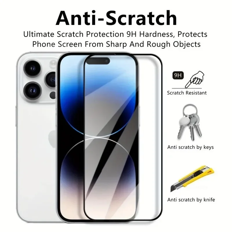 5PCS Copertura Completa Protezione Dello Schermo In Vetro Temperato Per iPhone 15 14 13 12 11 Pro Max Vetro di Protezione Per IPhoine XS XR X 8 7 Plus
