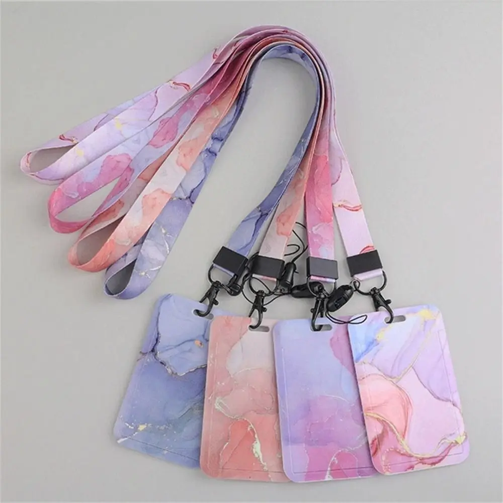 Cartoon Pass Card Keyrings para homens e mulheres, Student Card Straps, ID Card Holder, Lanyard Card Holder, Pass Pass, Credential Holder