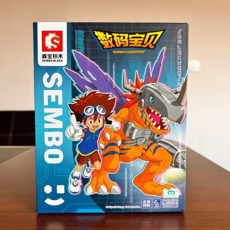 SEMBO Digimon klocki Kawaii Yagami Taichi Agumon model edukacyjny montaż zabawki dla dzieci prezent urodzinowy Figurka Gabumona