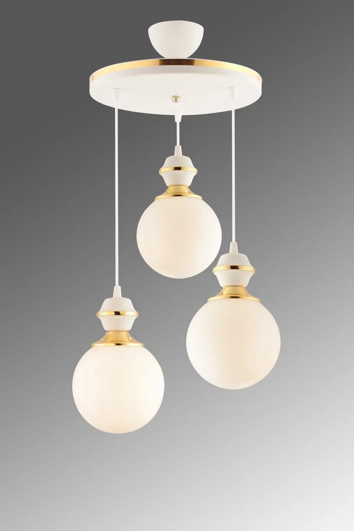 

DOLBOVI Berru 3 pcs tray white Gold Glop glass luxury living room chandelier