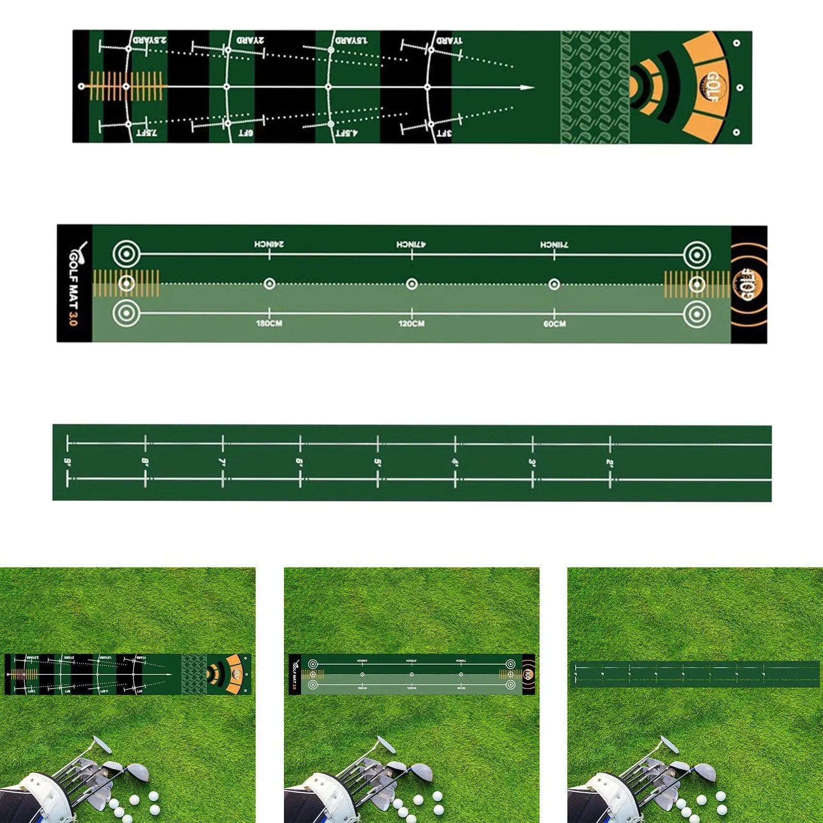 

Golf Putting Mat Essential Portable Putter Training for Garden Home Backyard