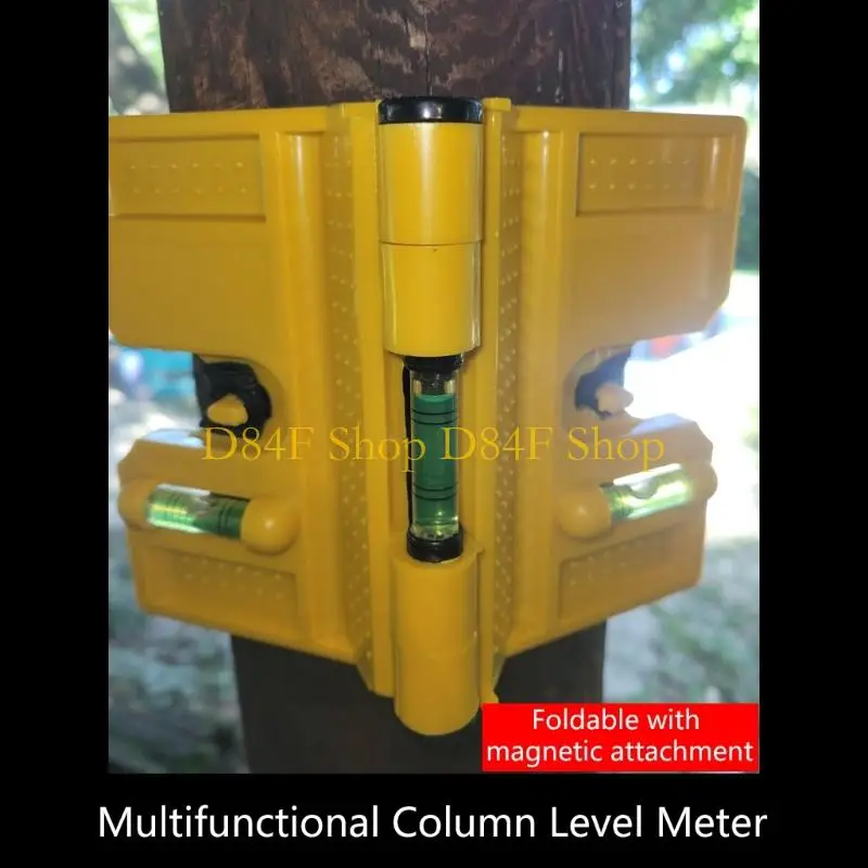 

D84F Professional Column Leveler Gauge With Base And Secure Elastic Fastener