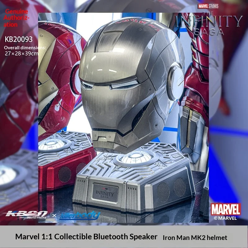 

Официально лицензированный шлем Marvel Iron Man MK2 от Killerbody, масштаб 1:1, носимый, с Bluetooth-динамиком, коллекционная реплика, серия Infinity Saga