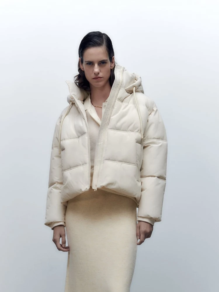 

Women's Thiened ort Cotton Jaet Coat with Hood Autumn Winter New Sle Outerwear Breathable Long Sve Zipper Design