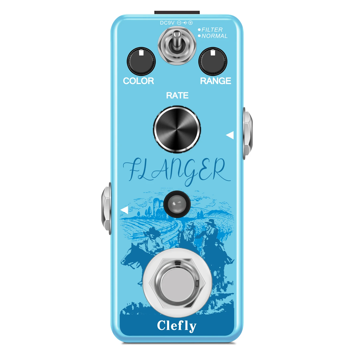 Clefly  Analog Flanger Guitar Effect Pedal with Static Filtering True Bypass Flanger Pedal Guitar Accessories  LEF-312