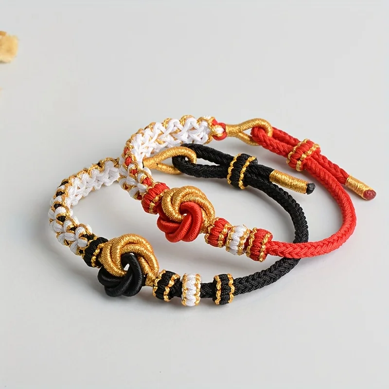 Pulsera de nudo de mandala hecha a mano, pulsera de nudo de flor de melocotón tejida a mano, nuevos modelos de explosión, pulsera de pareja de mejores amigos