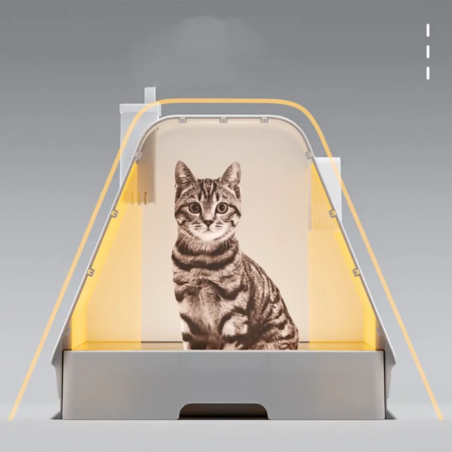 Enclosed Box Cat Litter Nordic Door Luxury Villa Deep Ventilation Design Smell Remover Toilet Design Gatto Drawer Decoration