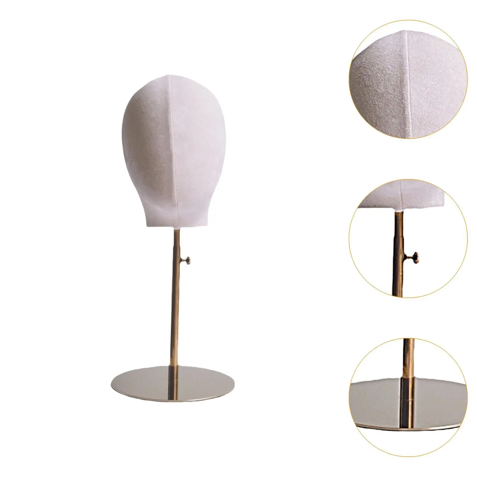 Hat Display Holder, Manikin Adjustable Height Freestanding, Fashion Versatile Wig Stand Holder, with Base for Shopping Mall