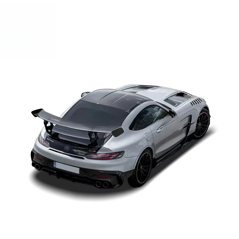 سبويلر خلفي من ألياف الكربون على طراز السلسلة السوداء لسيارة AMG GT #4