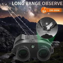 PVS-32 Infrared Night Binoculars NVG Mount Head Mounted HD 1080P Video Camera New Tacticle Helmet Night Vision Goggles 8X Zoom