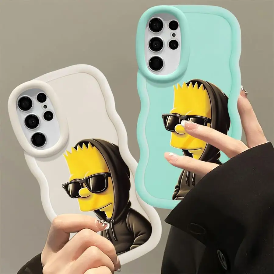 The Simpsons Cool Bart Soft Phone Cover Case for Samsung Galaxy S26 S24 S22 Ultra S25+ S20 FE S21 S25 S24+ S23 Plus