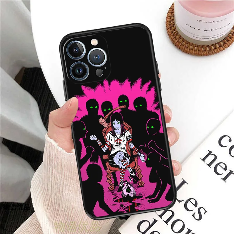 Phone Case for iPhone 16ProMax 14 13 15 Pro Max 12 11 XR SE 7 8 16 Plus Anime Tomie Tees Comic Junji ito Black Silicone Cover