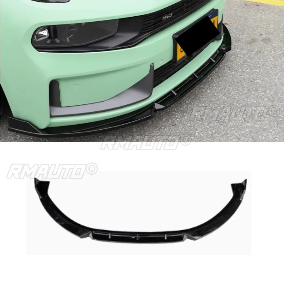 Car Front Bumper Lip Splitter Diffuser Spoiler Body Kit For LYNK&CO 03 2018-2022 Bumper Guard Cover Sports Style Car Accessories