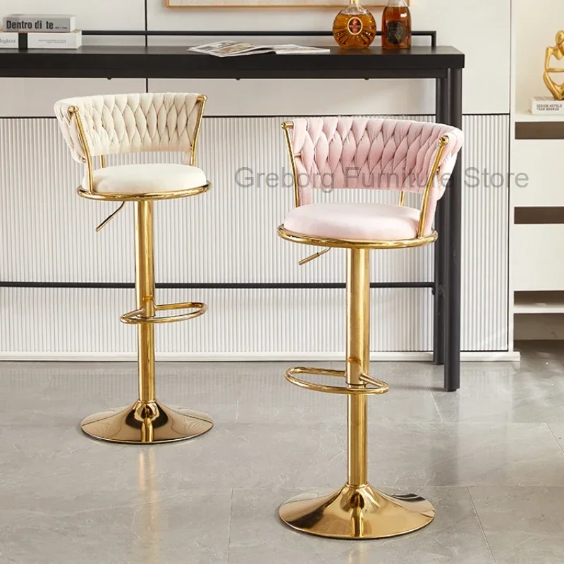 

Minimalistic Modern Bar Chairs Lounge High Nordic Salon Chair Designer Metal Banco Alto Para Barra Bar Furniture