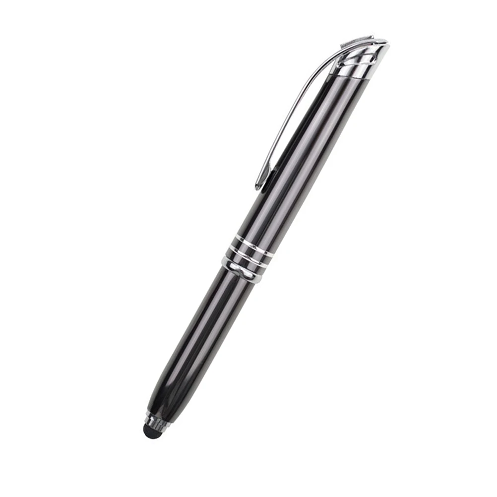 

2 Pcs LED Ballpoint Pens Glow in Dark Writing Pen Metal Smooth Fine Tip Student Kids School Office Gift