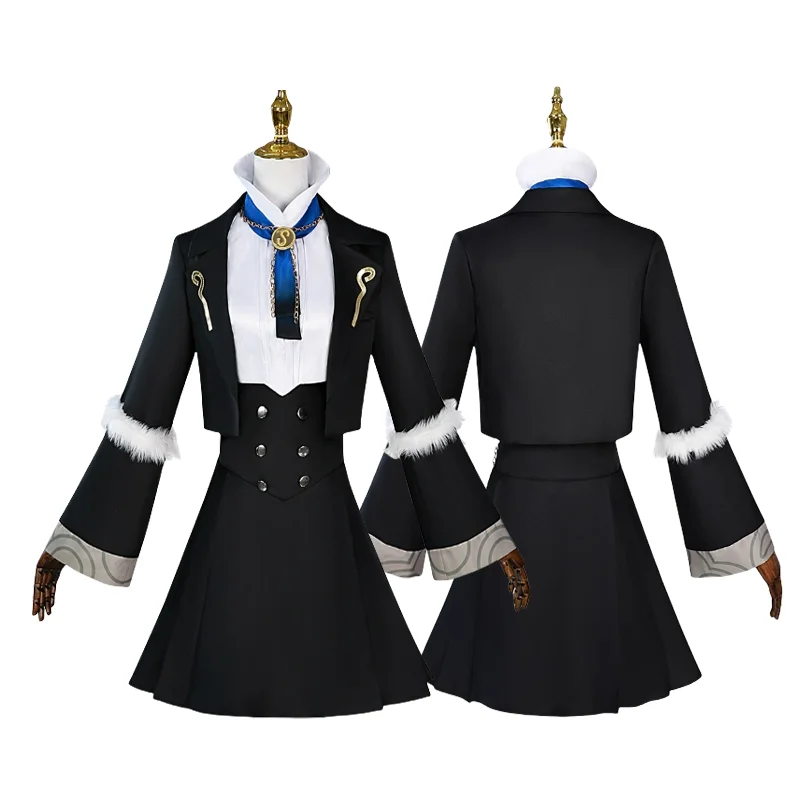 Game Arknights Operator Lappland Anime Cosplay Costume Childhood Lappland Halloween Coat Skirt Uniform Suit Wig Outfit for Woman