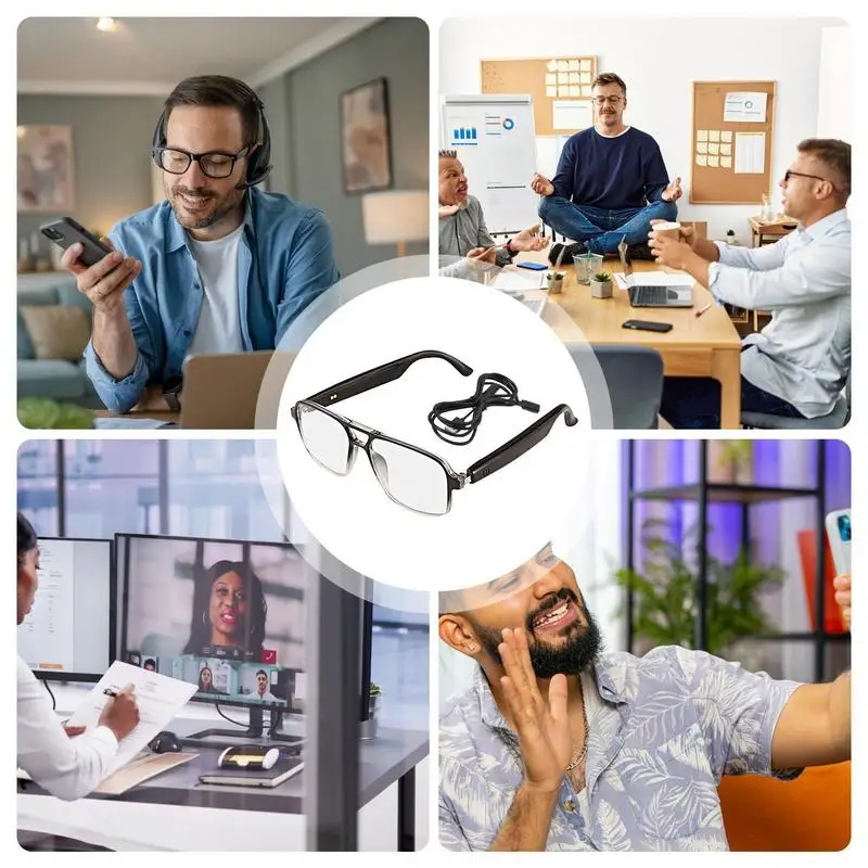 نظارات Ai للرجال، نظارات ترجمة Ai، نظارات ذكية لاسلكية للرجال والنساء، دعم الفيديو للاتصال باللغة