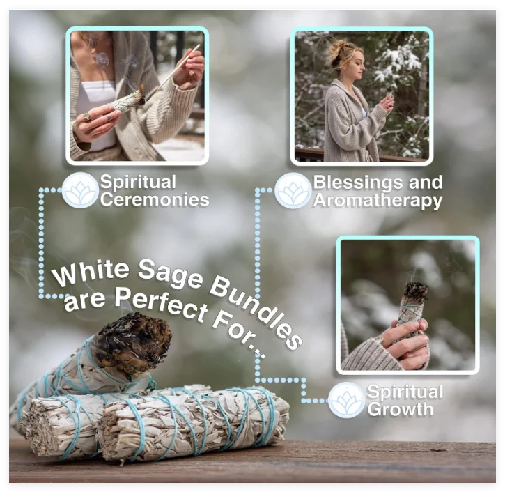 حزمة كاليفورنيا البيضاء الأصلية 40 جرام، لتنقية الطاقة السلبية مساحة نظيفة تستخدم في اليوغا سبا التأمل