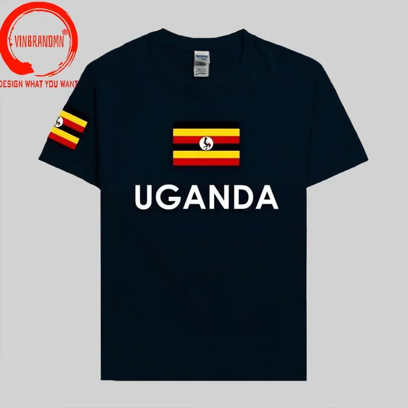 Uganda Ugandan men t shirt 2023 jerseys nation team tshirt 100% cotton t-shirt gyms clothing tee country sporting flags UGA Tops