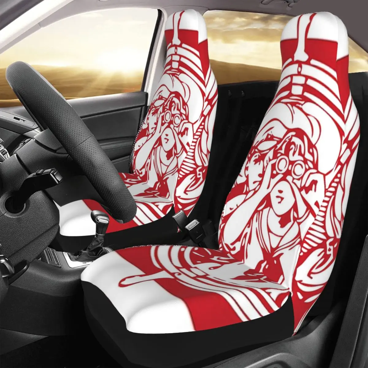 

Sail Away With Me Vintage Nautical Couple Car Seat Cover Custom Printing Universal Front Protector Accessories Cushion Set