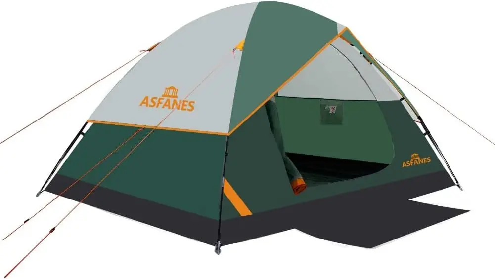 

Camping Tent with Rainfly, 4 Person Tent Sets Up in 10 Mins, Weatherproof Shelter for Camping, Festivals, Backyard, Sleepovers