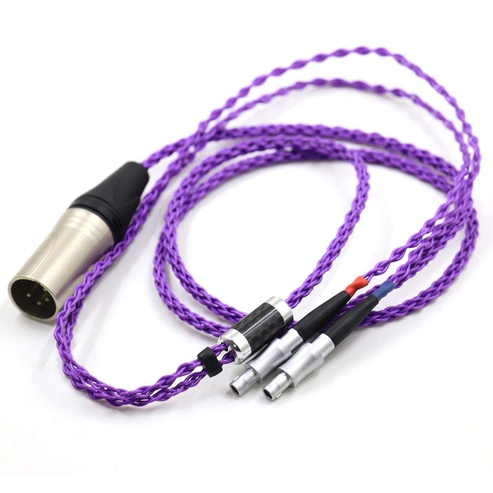 Haldane RolandPurple OCC Single Crystal Silver for Sennheiser HD800 HD800s HD820s HD820 Dharma D1000 Headphone Upgrade Cable