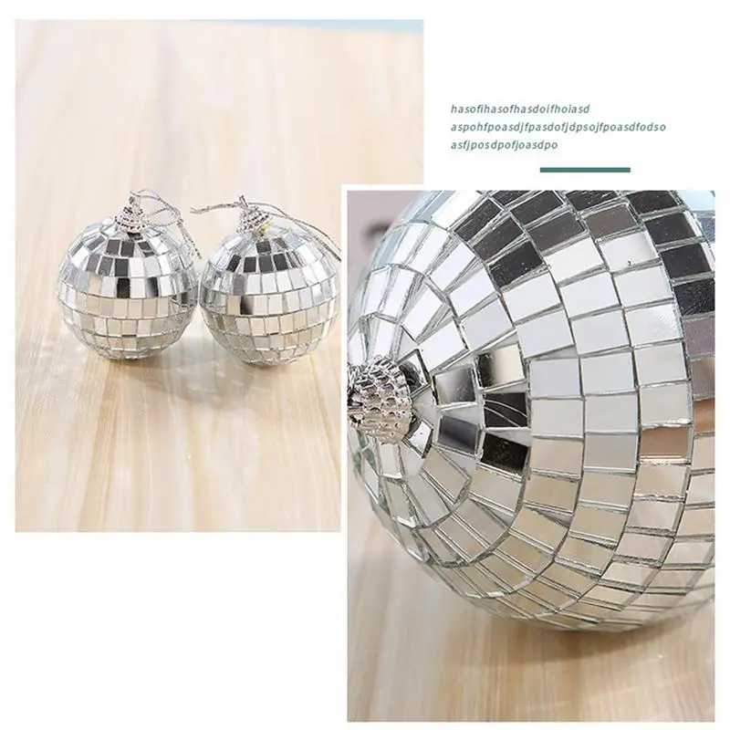 New Mirror Disco Ball Stage Light Rotating Glass Ball Big Party Decorations Bar Dj Lighting Reflection Colorful Mirror Ball