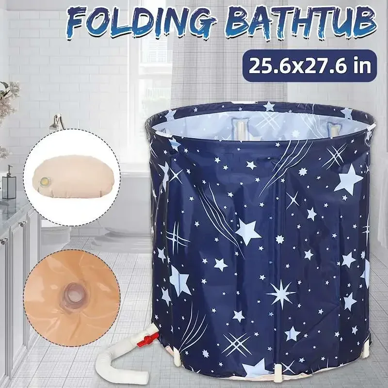 

Portable Bathtub Thicken Folding Bath Bucket Shower Barrel Large Adult Tub Baby Swimming Pool Insulation Family Bathroom SPA Tub