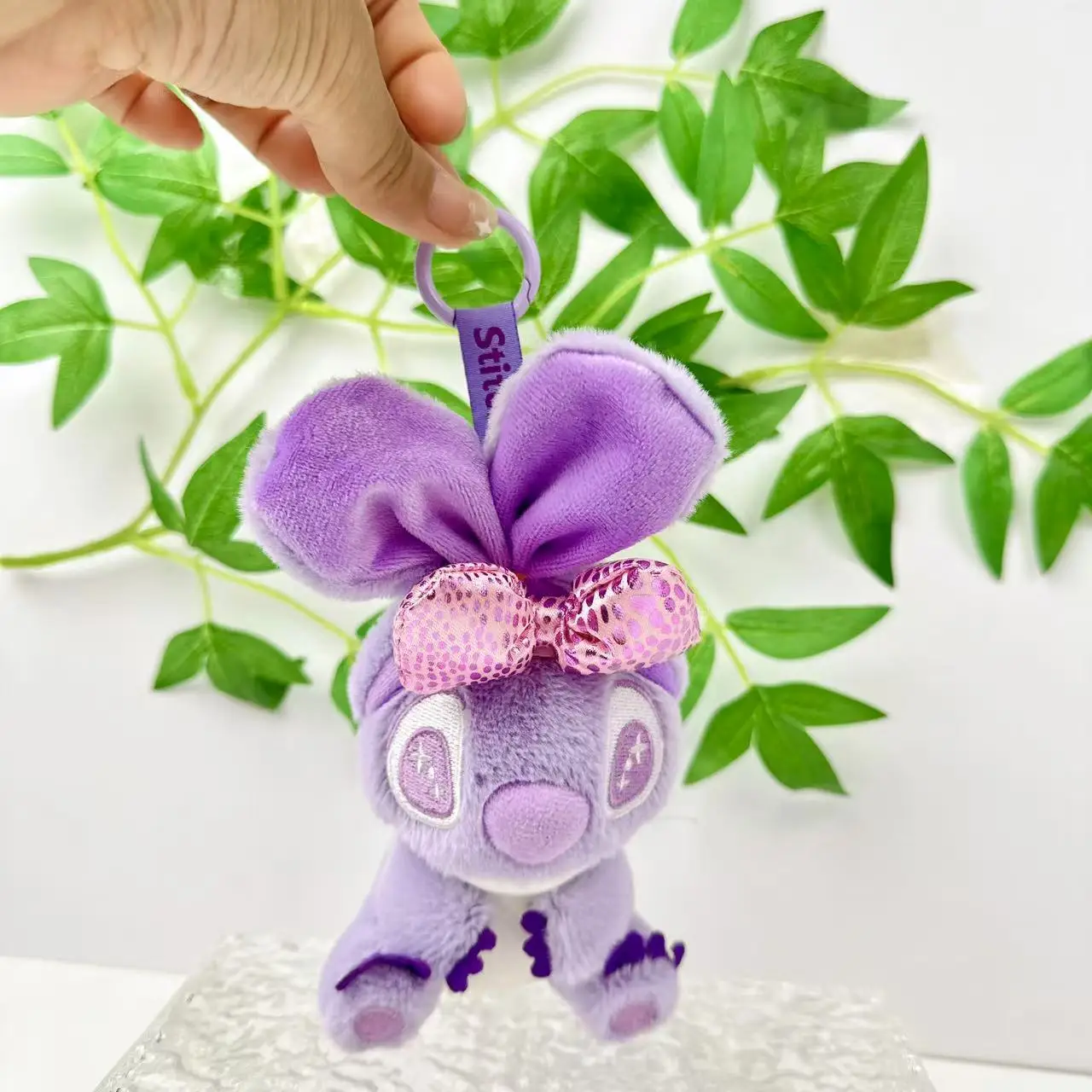 حار بيع غرزة مع القوس أفخم آذان كبيرة ملونة غرزة لطيف أفخم المفاتيح على ظهره شنقا الملحقات هدية