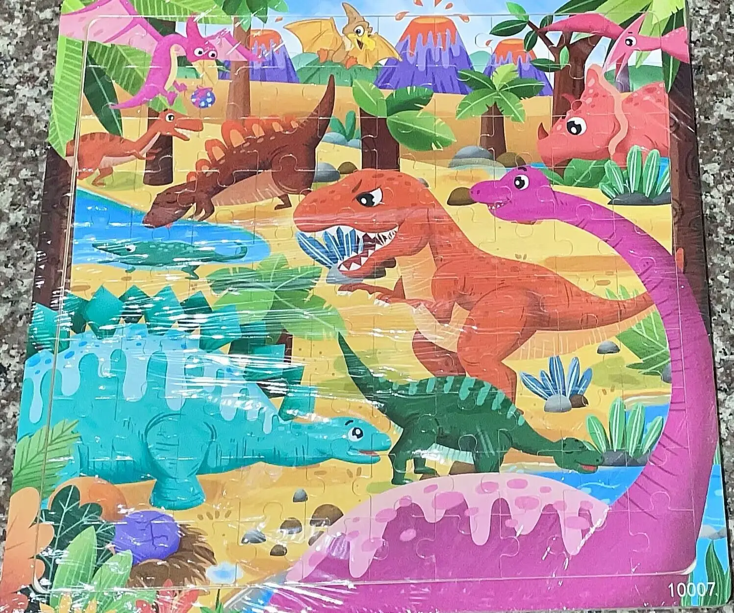 나무 100피스 퍼즐 어린이 동물 공룡 만화 비행기 퍼즐, 아기 조기 교육 퍼즐 빌딩 블록 장난감