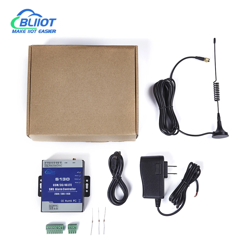 2DIN+2Relay 4G SMS Remote Alarm Controller for Remote Monitoring and Control