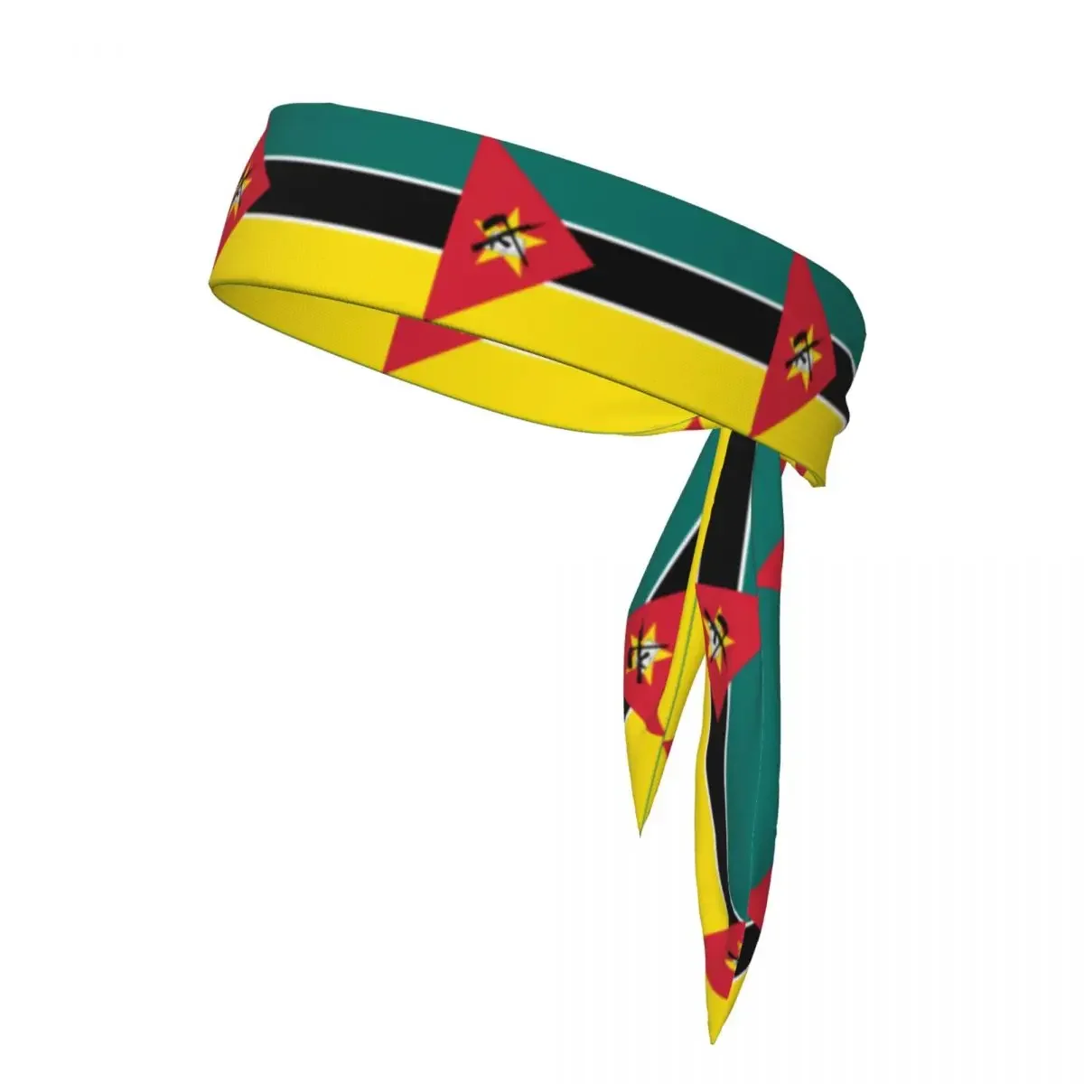 

Bandanas Hairband Head Tie Mozambique Flag Sports Headband for Running Tennis Karate Athletics Brief Style