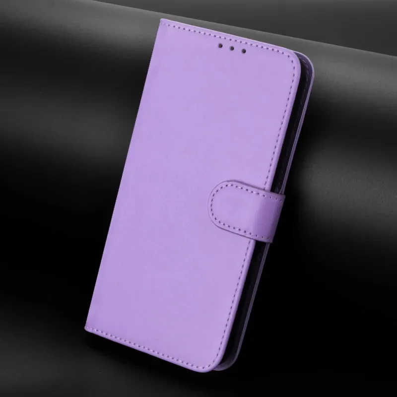 Etui G85 G55 G45 G35 Plain Case for Motorola Moto G64 G84 G54 G14 G34 G04 G24 G73 G53 E14 Color Leather Wallet Flip Phone Cover