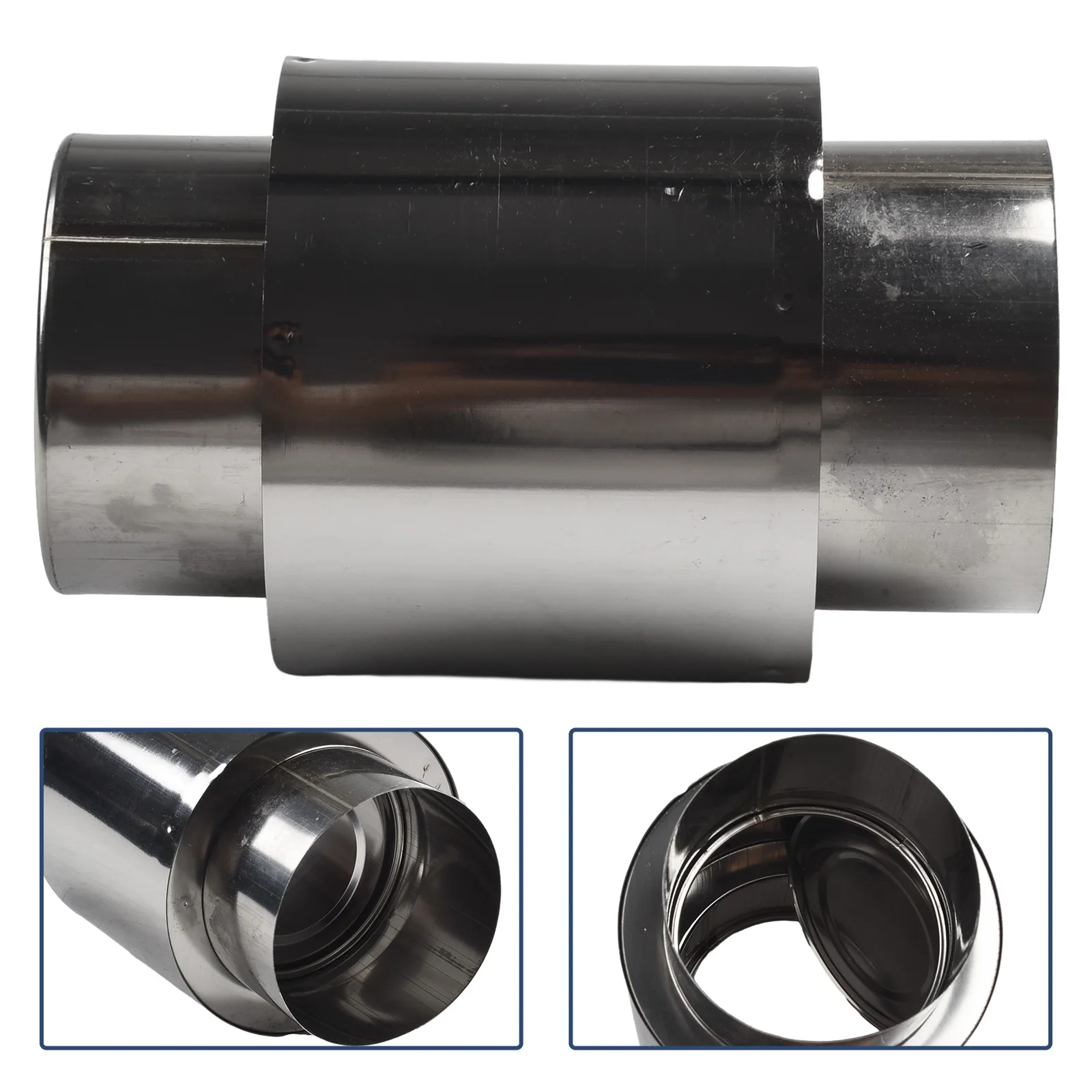 Gas Water Heater Anti Backflow Check Valve 60mm Stove Pipe Chimney Tent Pipe Flue Extension Tube Adapter Gas Water Heater