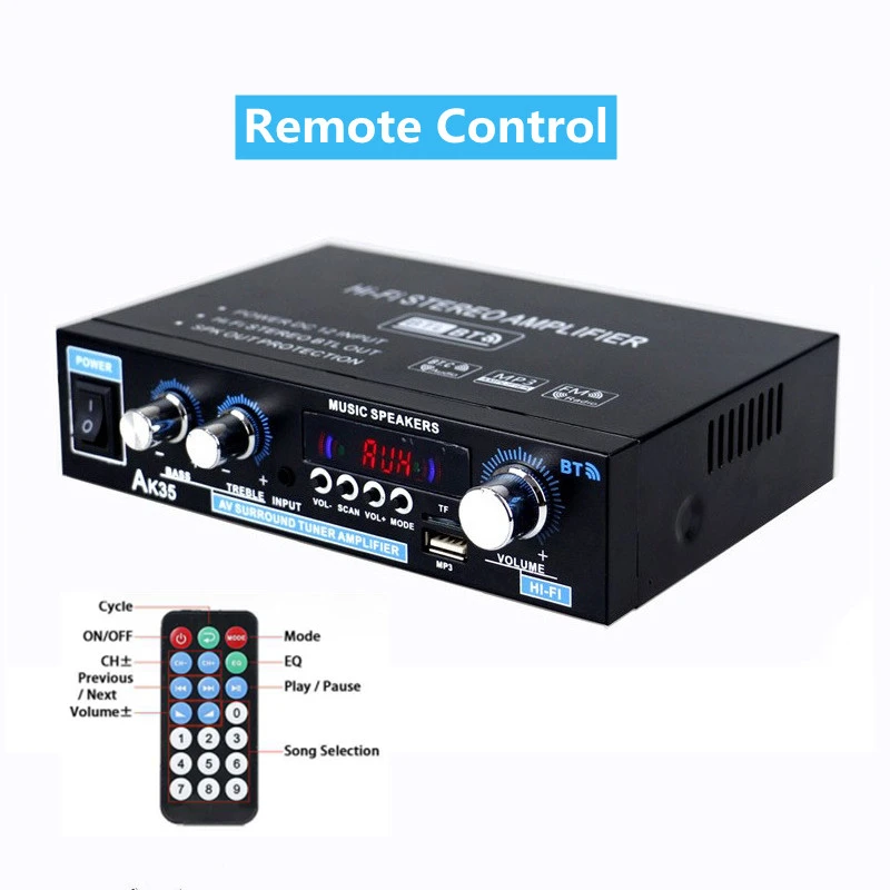 HiFi-Digital verstärker ak35 Bluetooth-Verstärker MP3-Kanal 2,0 Sound verstärker Verstärker Unterstützung 110V-240V für Heimauto max 400W * 2 – Detail 8